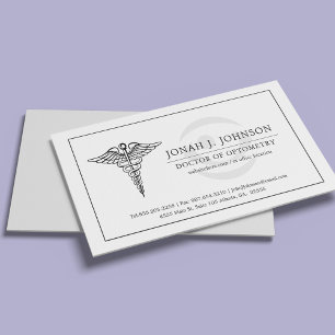 Optometrist   Minimalist Faded Eye Symbol Business Card