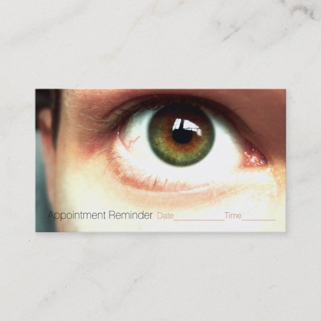 Optometrist.Ophthalmologist.Eye exam.Appointment Appointment Card (Front)