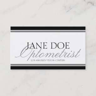 Optometrist Optometry Eye Doctor Silver Script Business Card