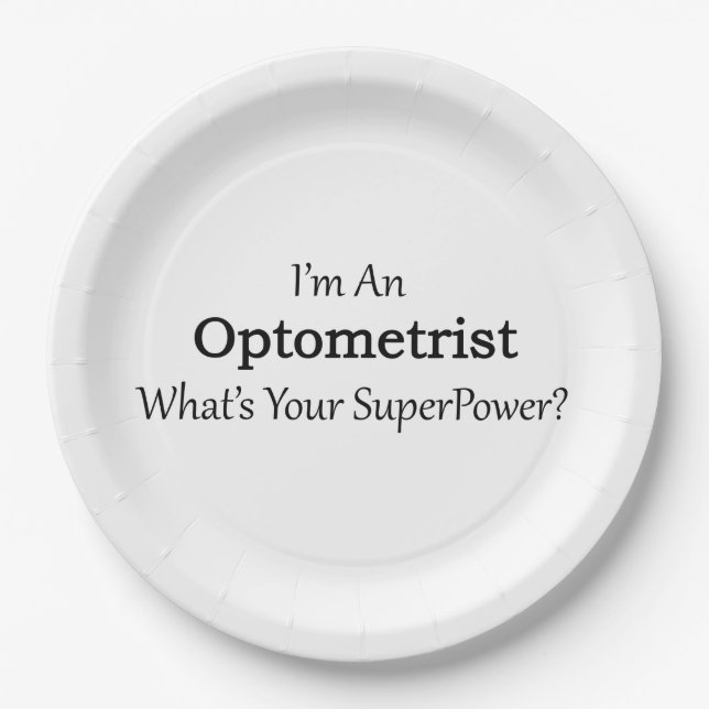 Optometrist Paper Plate (Front)