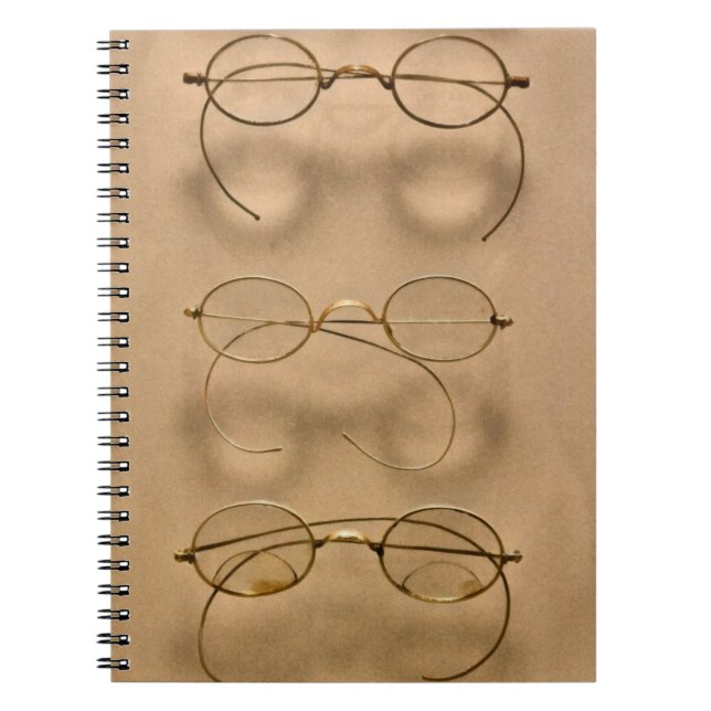 Optometrist - Simple gold frames Spiral Notebook (Front)