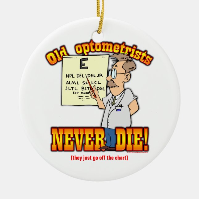 Optometrists Ceramic Tree Decoration (Front)