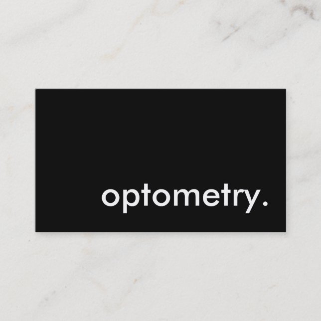 optometry. business card (Front)
