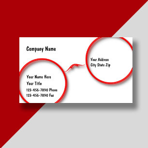 Optometry Business Cards