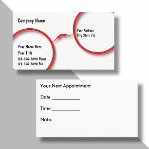 Optometry Business Cards