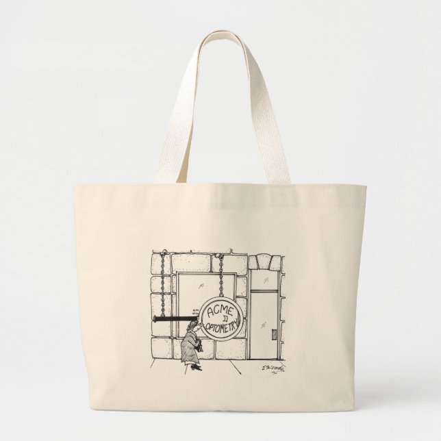 Optometry Cartoon 3070 Large Tote Bag (Front)