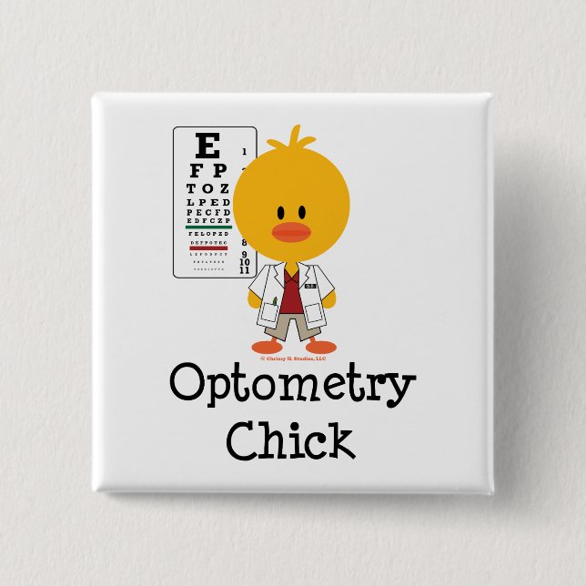 Optometry Chick Button (Front)