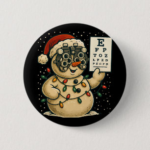 Optometry Christmas Ophthalmologist Funny Optician 6 Cm Round Badge