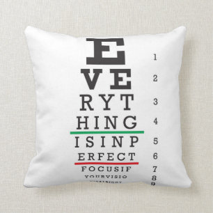 Optometry Eye Chart Cushion
