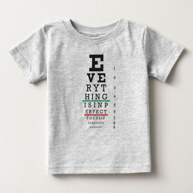 Optometry Eye Chart Illustration Baby T-Shirt (Front)
