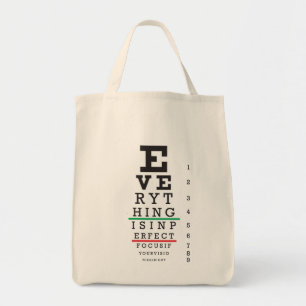 Optometry Eye Chart Illustration Tote Bag