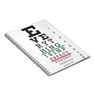 Optometry Eye Chart Notebook