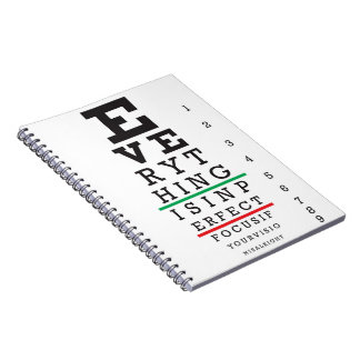 Optometry Eye Chart Notebook