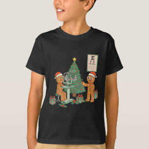 Optometry Gingerbread Christmas Optician Sight Squ T-Shirt