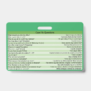 Optometry Medical Spanish Badges ID Badge