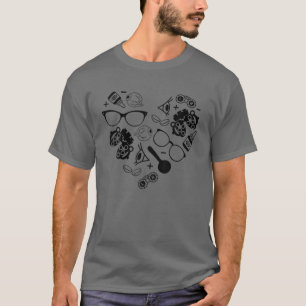 Optometry Ophthalmic Technician Symbols Heart Opti T-Shirt