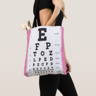 Optometry Ophthomolgist Eye Doctor Eye Chart Tote Bag
