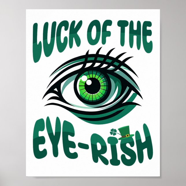 Optometry St Patricks Day Optometrist Optician eye Poster (Front)