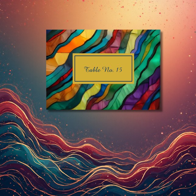 Opulent African destination wedding table number (Creator Uploaded)