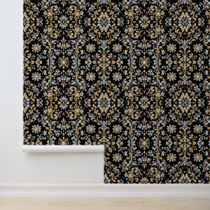 Opulent Blossom Noir Wallpaper