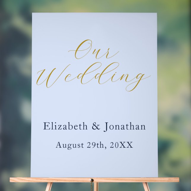Opulent Blue Wedding Acrylic Sign (Neutral)