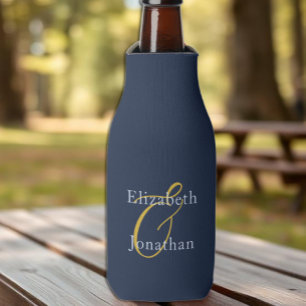 Opulent Blue Wedding Bottle Cooler