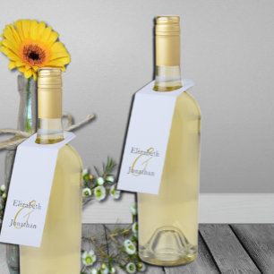 Opulent Blue Wedding Bottle Tag