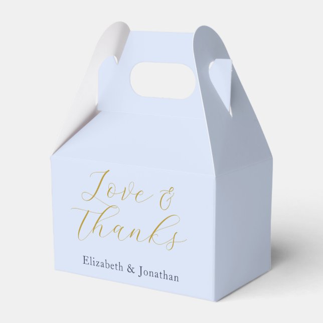 Opulent Blue Wedding Favour Box (Front Side)