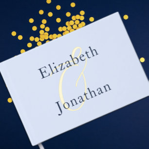 Opulent Blue Wedding Guest Book