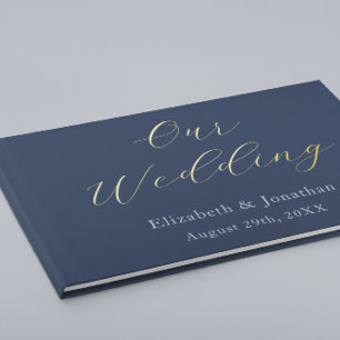Opulent Blue Wedding Guest Book
