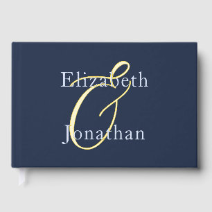 Opulent Blue Wedding Guest Book