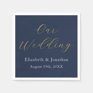 Opulent Blue Wedding Napkin