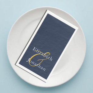 Opulent Blue Wedding Napkin