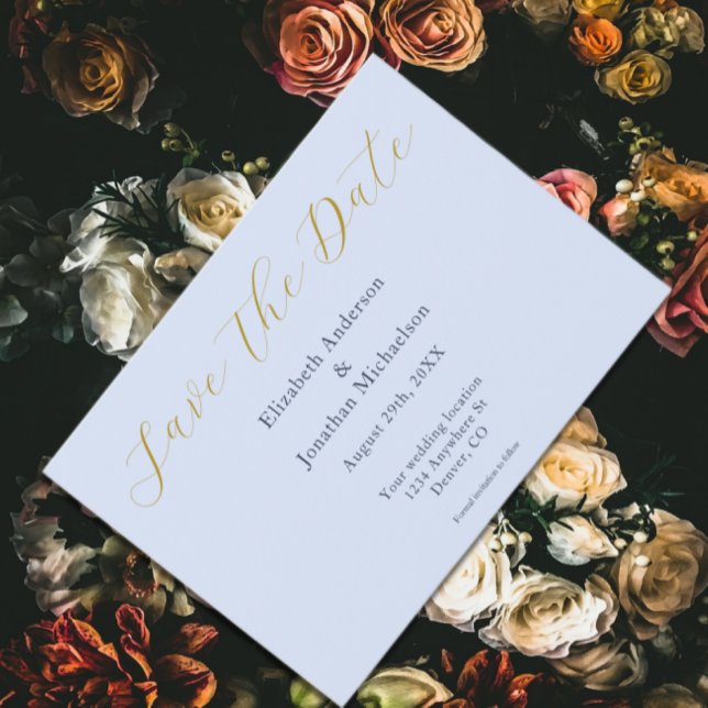 Opulent Blue Wedding Save The Date (Creator Uploaded)