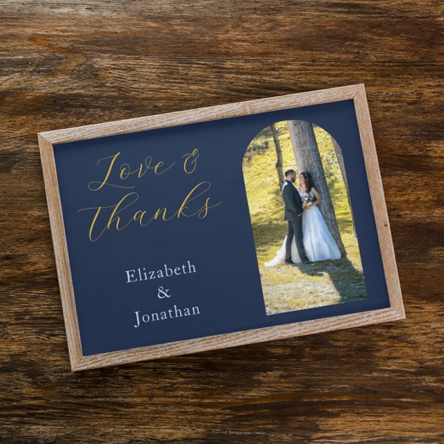 Opulent Blue Wedding Thank You Card (Creator Uploaded)