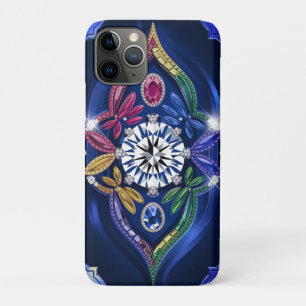 Opulent Elegance: Diamond & Gemstone Engraved Case-Mate iPhone Case