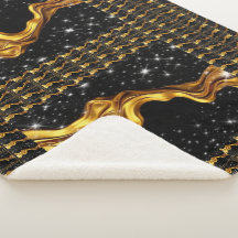 Opulent Galaxy Stream Liquid Gold Black Monochrome