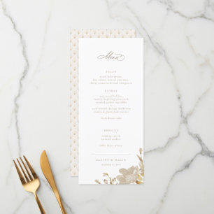 Opulent Gilded Garden Wedding Menu