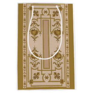 opulent gold baroque print medium gift bag