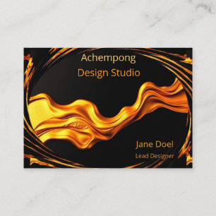 Opulent Gold Swirl Luxury– Achempong Designer Col Business Card