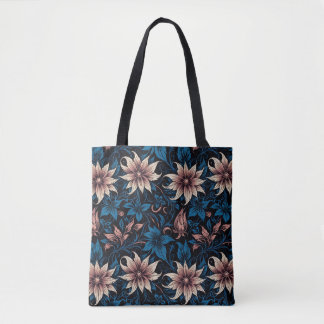 Opulent Gothic Garden Floral Tote Bag