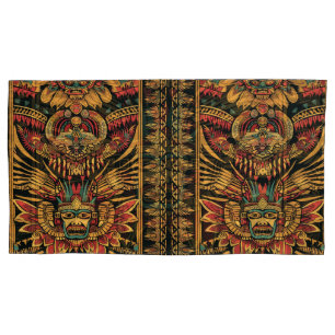 Opulent Teal "Aztec Dream" Luxury King Pillowcases