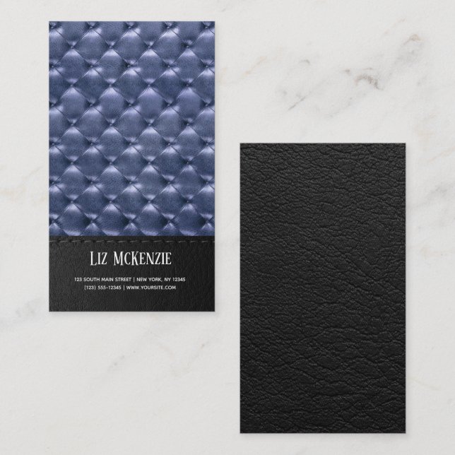 Opulent Tufted Texture Business Card (Front/Back)