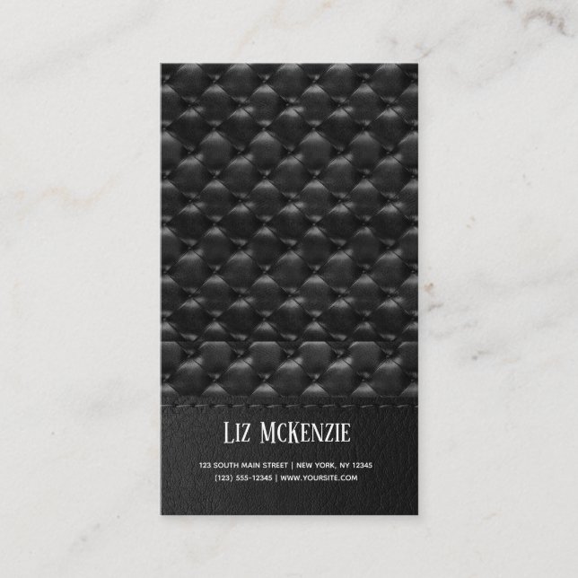 Opulent Tufted Texture Business Card (Front)