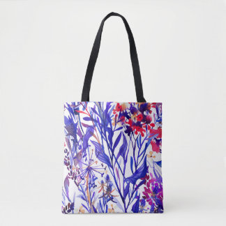 Opulent Watercolor Florals: Garden Background. Tote Bag