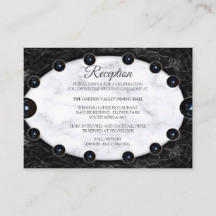 Opulent White & Black Marble Spheres Enclosure Card