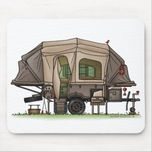 Opus 4 Pop Up Camper Travel Trailer Camper Van Mouse Pad
