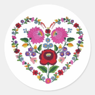 OPUS CHANGEABLE Hungarian Heart Classic Round Sticker