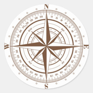 OPUS Compass Rose Classic Round Sticker