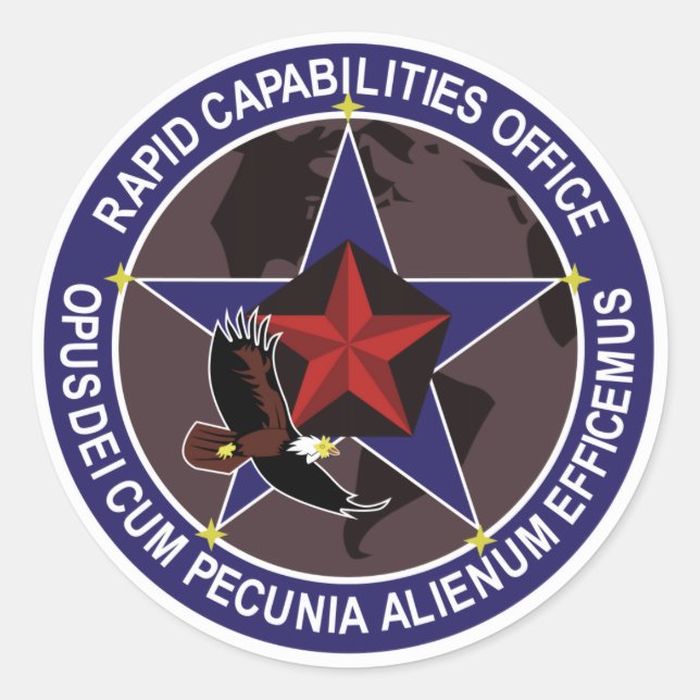 Opus dei cum pecunia alienum efficemus classic round sticker (Front)